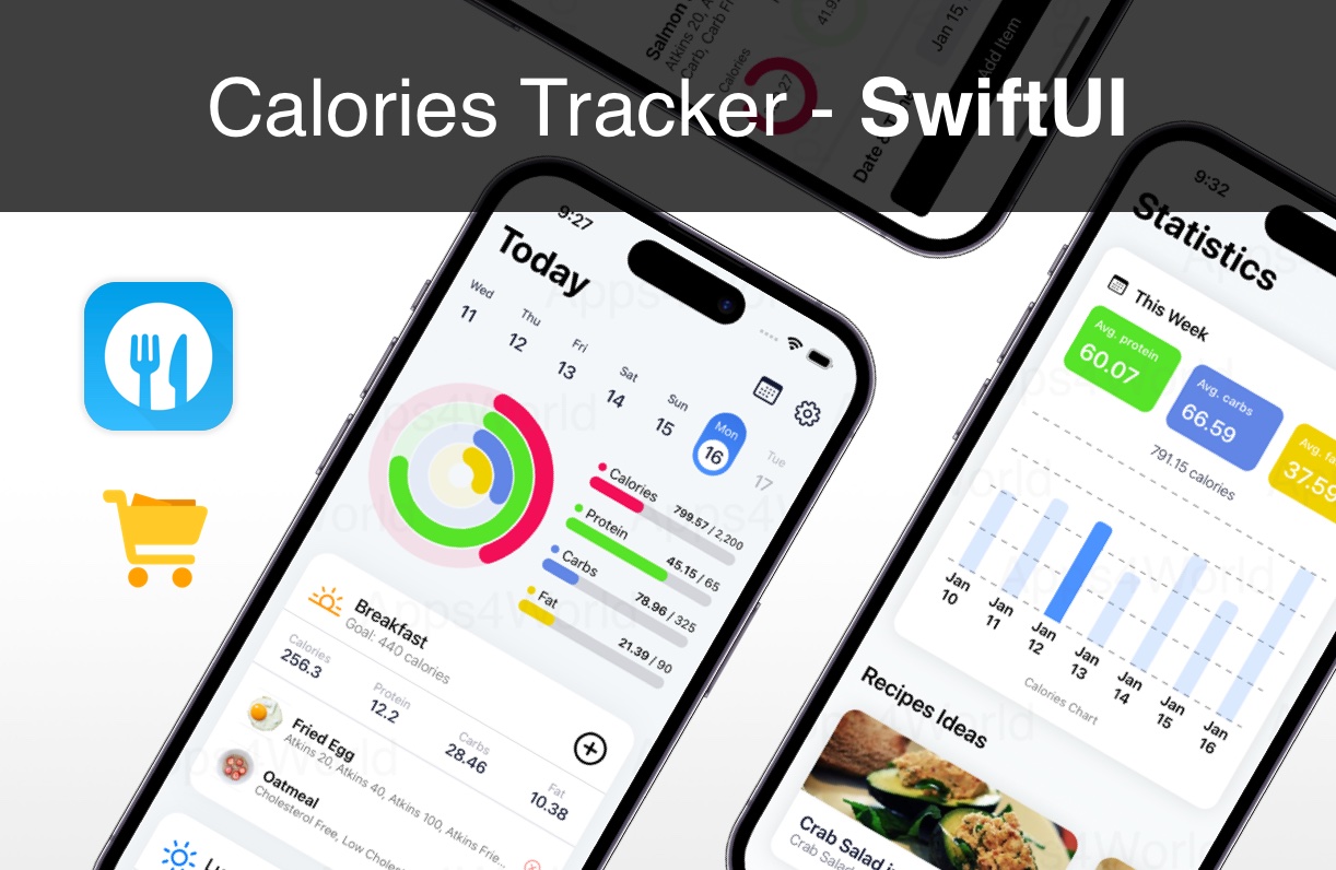 Calories Tracker iOS app template